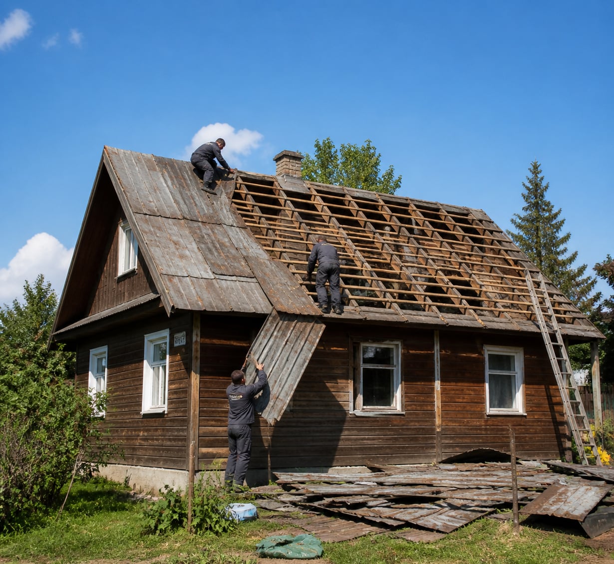 Демонтаж кровли и крыши в Кимрах