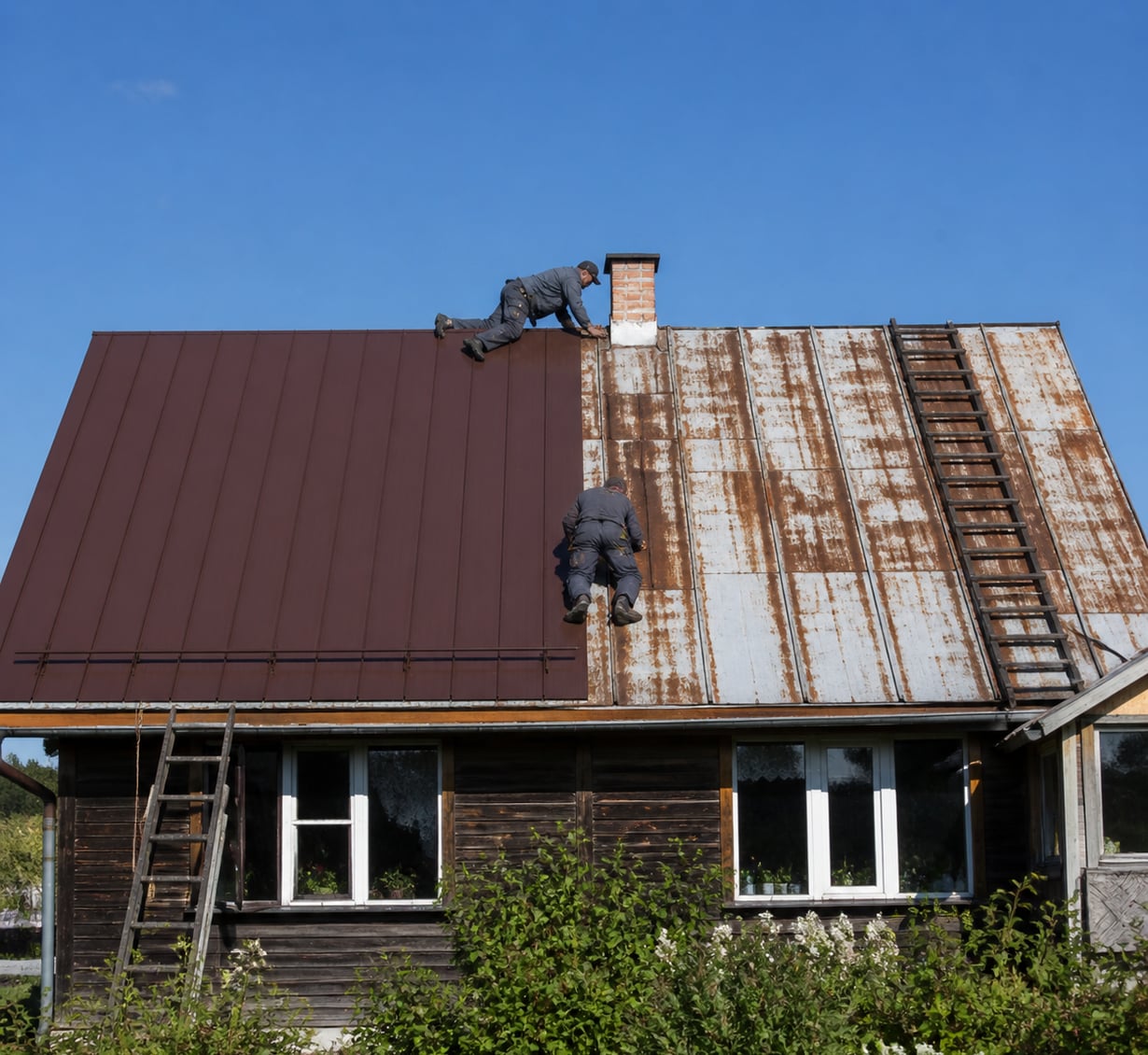 Ремонт металлической кровли в Кимрах